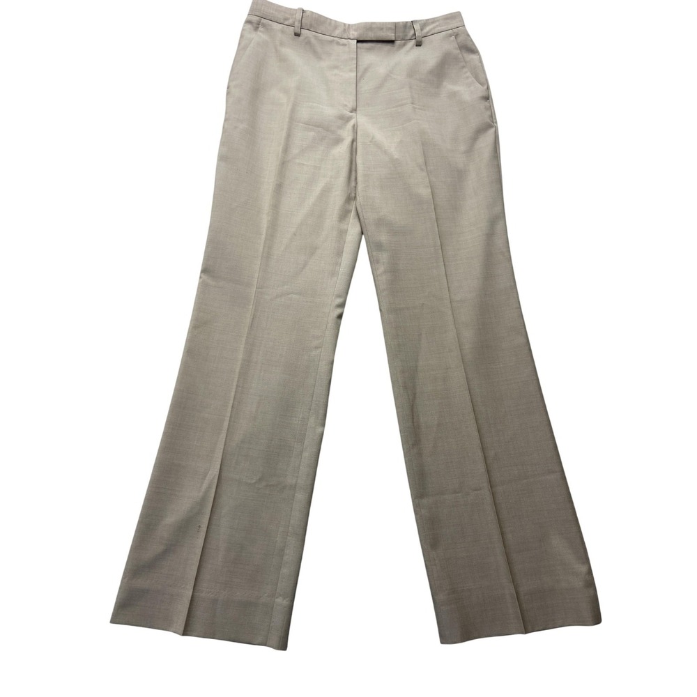 Brooks Brothers Dress Pants Womens 10 Beige Wool Twill Straight Leg Lined Career